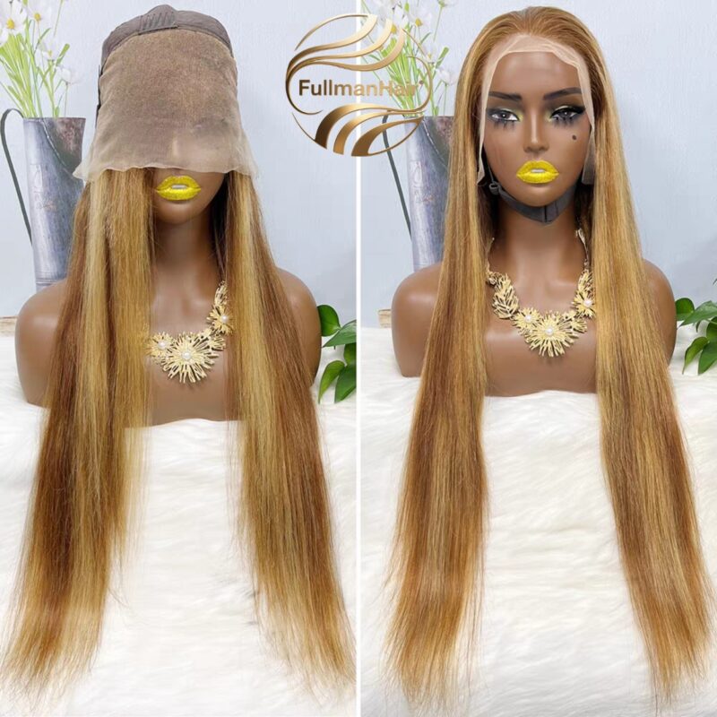 13x4 HD Lace P4-27 Straight Wig 34'' 200% Density
