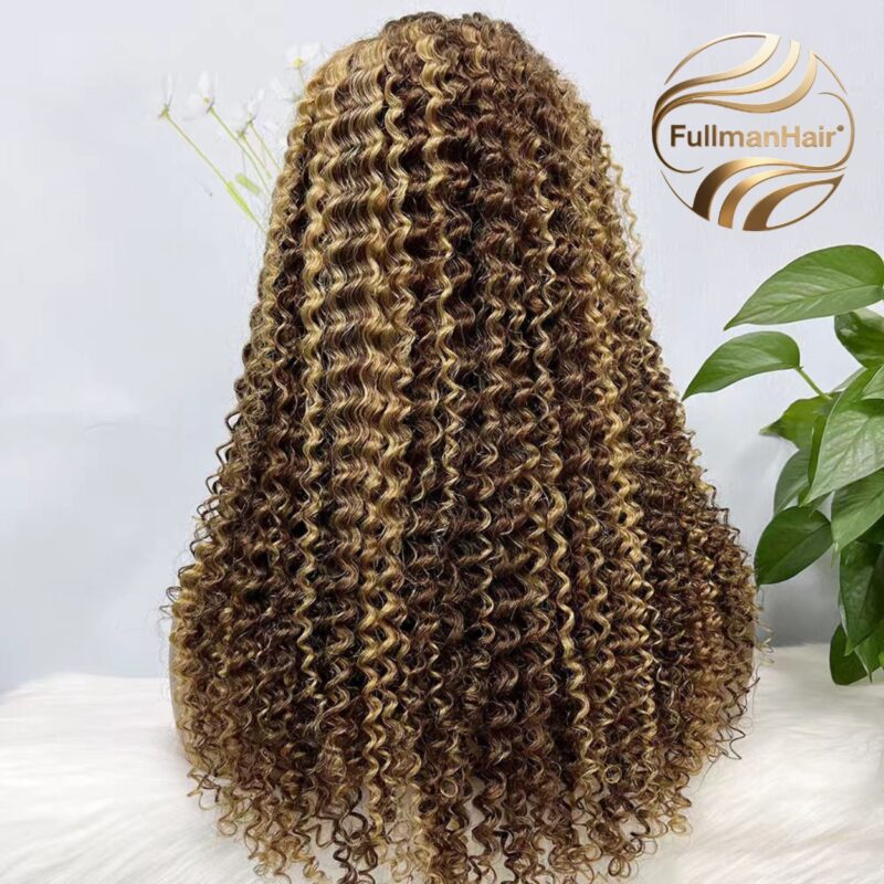 13x4 HD Lace 200% Density P4-27 Jerry Curl Wig 28 Inch Full Hair