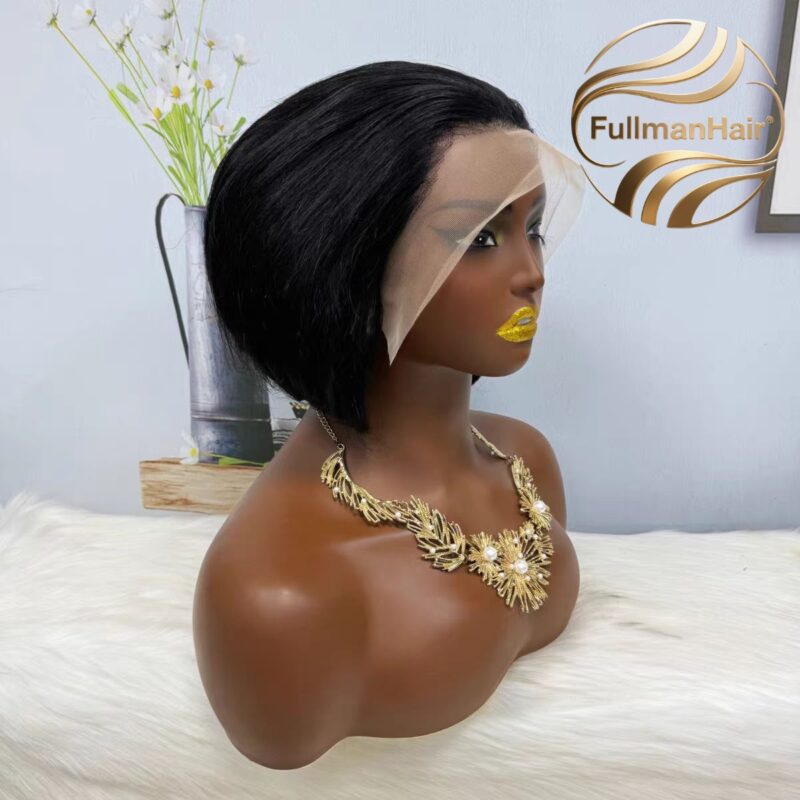 13x4 HD Lace 200% Density Natural BOBO Wig 10 Inch Full Hair